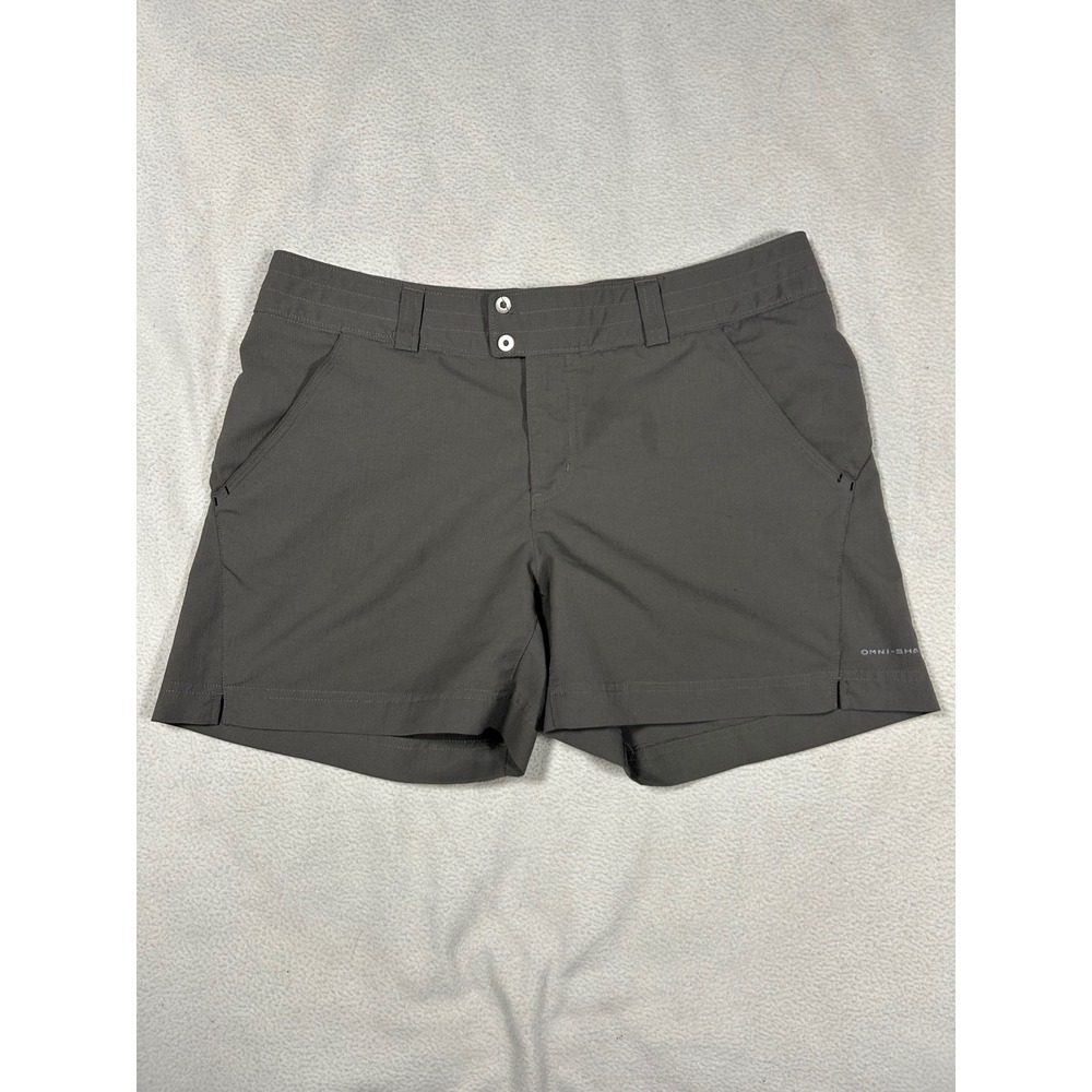 Columbia Titanium Omni-Shade Shorts Womens 12 Grey  Hiking‎ Outdoor 5 Inseam - Picture 2 of 5